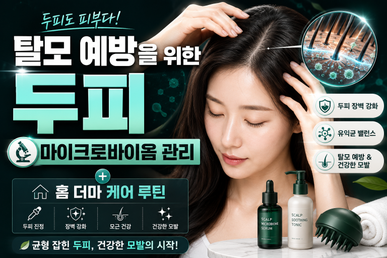 두피도 피부다! 탈모 예방을 위한 두피 마이크로바이옴 관리와 홈 더마 케어 루틴