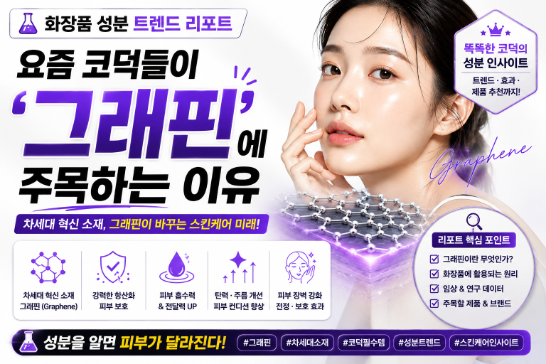 화장품 성분 트렌드 리포트: 요즘 코덕들이 ‘그래핀’에 주목하는 이유
