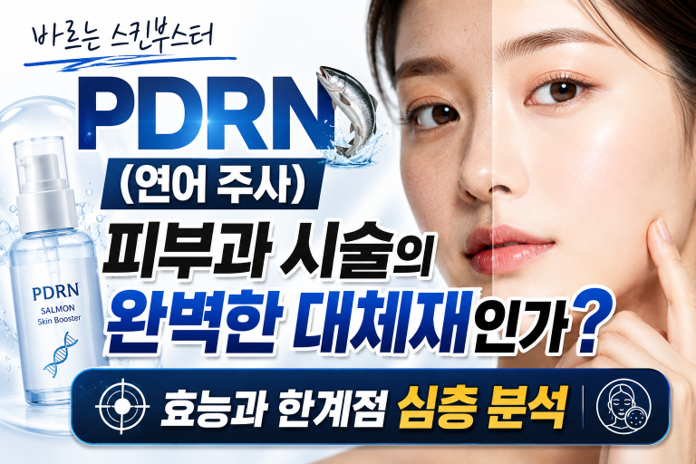 바르는 스킨부스터 PDRN(연어 주사), 피부과 시술의 완벽한 대체재인가? – 효능과 한계점 심층 분석