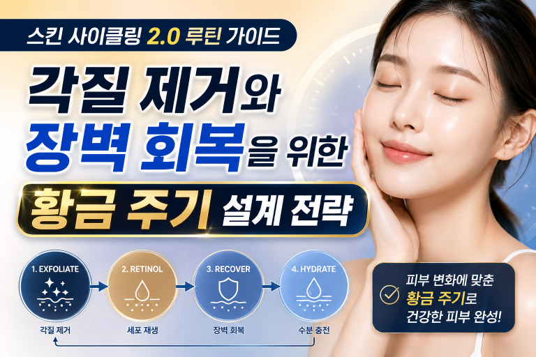 [스킨 사이클링 2.0 루틴 가이드] 각질 제거와 장벽 회복을 위한 황금 주기 설계 전략