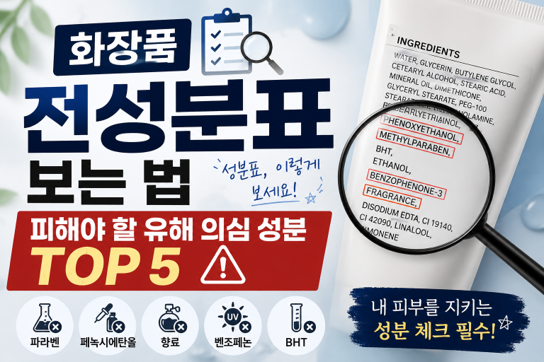 화장품 전성분표 보는 법: 피해야 할 유해 의심 성분 TOP 5
